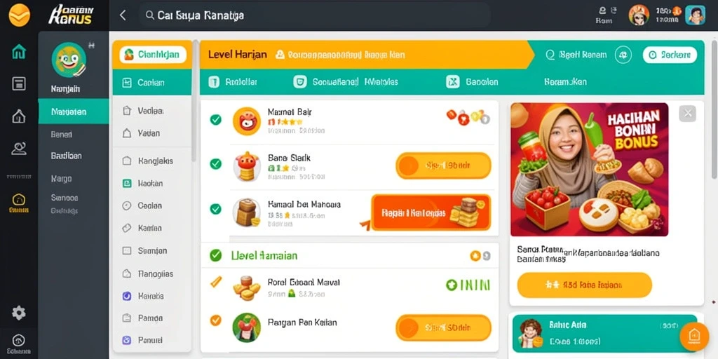 Tampilan awal LEDAKGG yang menarik dan intuitif.