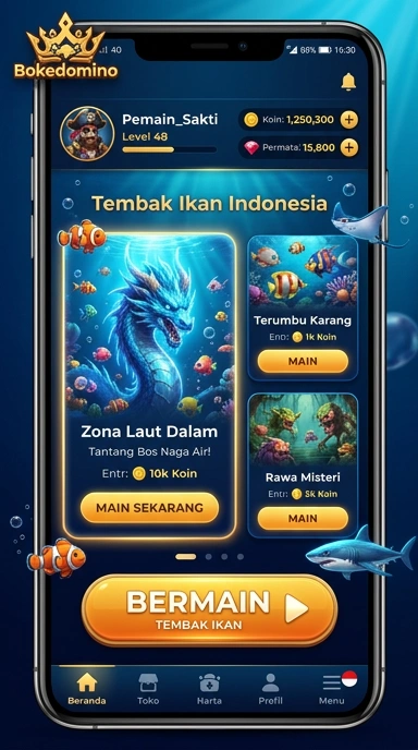 Galeri pratinjau visual bokedomino build APK resmi terbaru